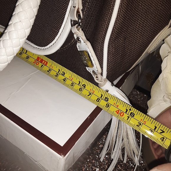 NWOT. Rafe SPRING Purse Brown & white - Picture 2 of 5